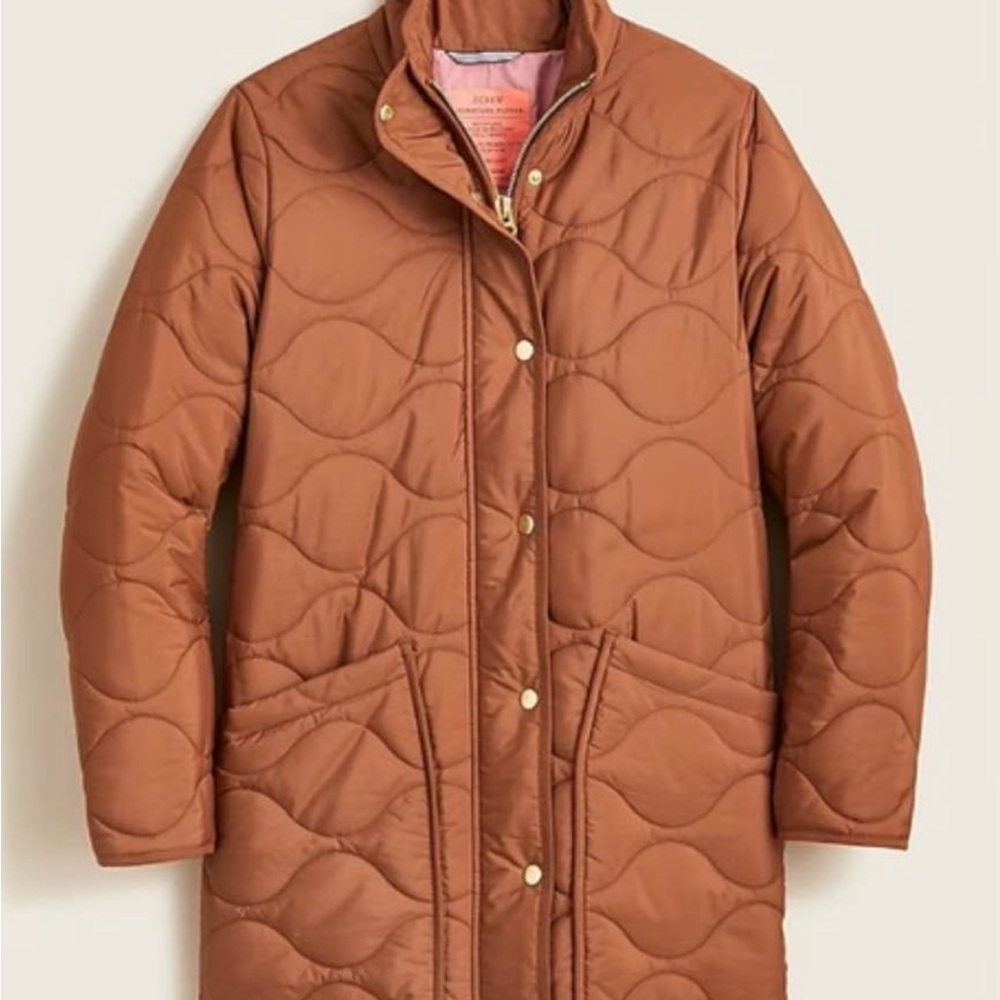 Jcrew Quilted Cocoon Puffer with Primaloft - Dark Nutmeg